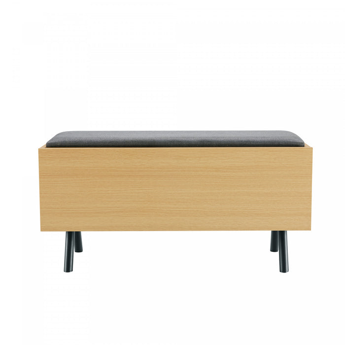 Banc de rangement moderne Paloma en chene clair