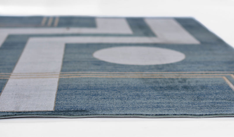 Tapis Contemporain Erisa 7'9\" x 9'10\" en Bleu