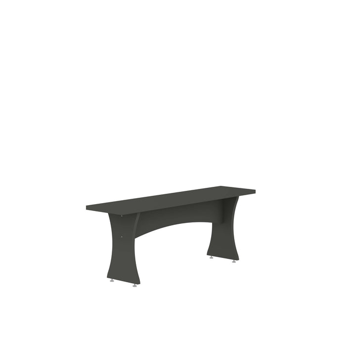 Ensemble de salle a manger Coney style milieu du siecle, 3 pieces, gris charbon