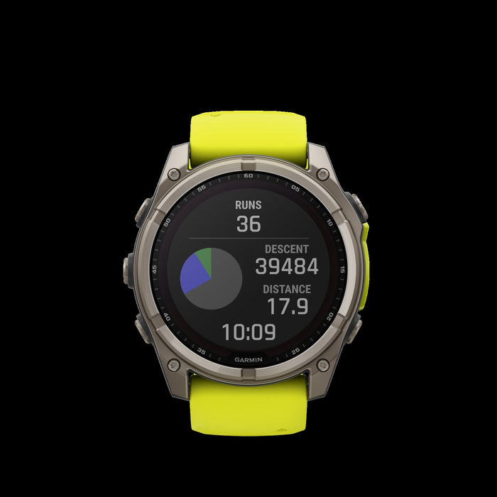  Titanium With Amp Yellow/graphite Silicone Band