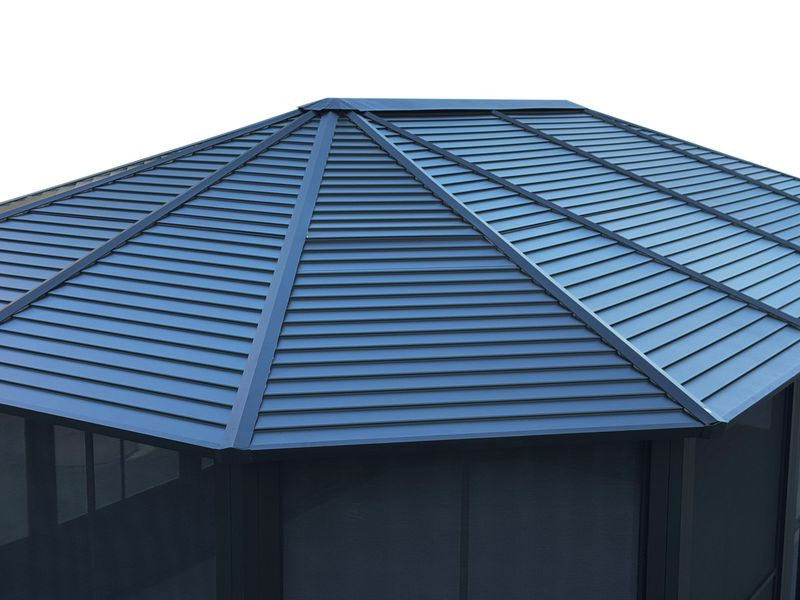 Florence Solarium 12 X 18 Toit Metal Noir