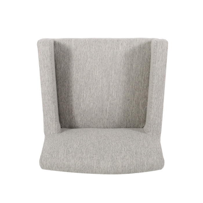 Ensemble De 2 Tabourets De Comptoir Griffith, Assise De 66 cm, Tissu Rembourre Et Pieds En Bois Massif, Gris Clair