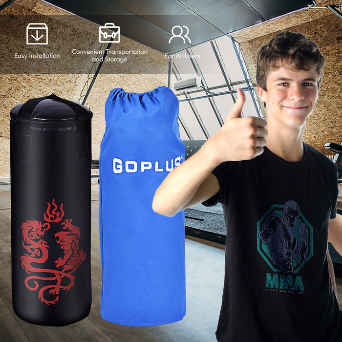 Ensemble De 5 Accessoires De Boxe Pour Enfants, Sac De Boxe Lourd, Gants, Corde A Sauter, Sac De Transport, Crochet De Plafond, Pour Enfants Pour Mma, Kickboxing, Muay Thai, Taekwondo