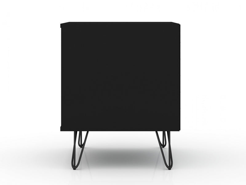 Table de nuit Rockefeller Mid-Century Modern 20\" en noir (1 tiroir) - Lot de 2