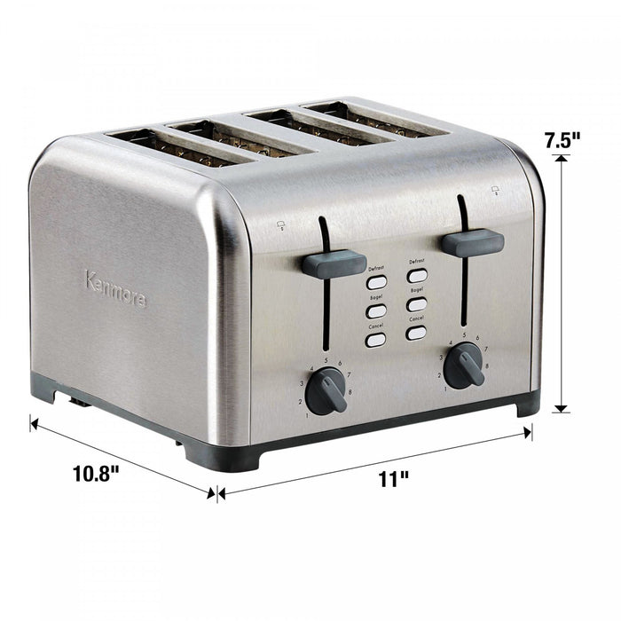 Kenmore grille-pain 4 tranches a fentes longues avec ecran tactile couleur et fentes extra larges