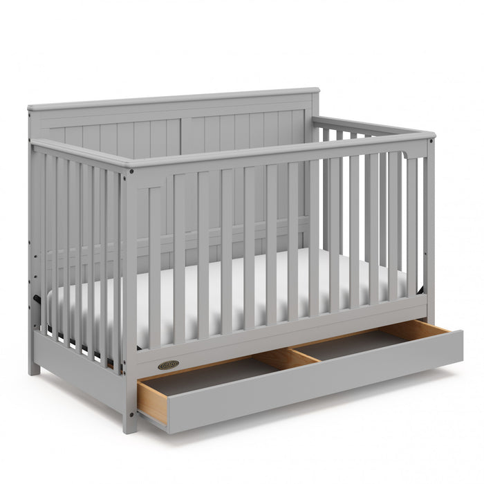 Graco Hadley Lit de bebe convertible 5-en-1 avec tiroir - Gris galet