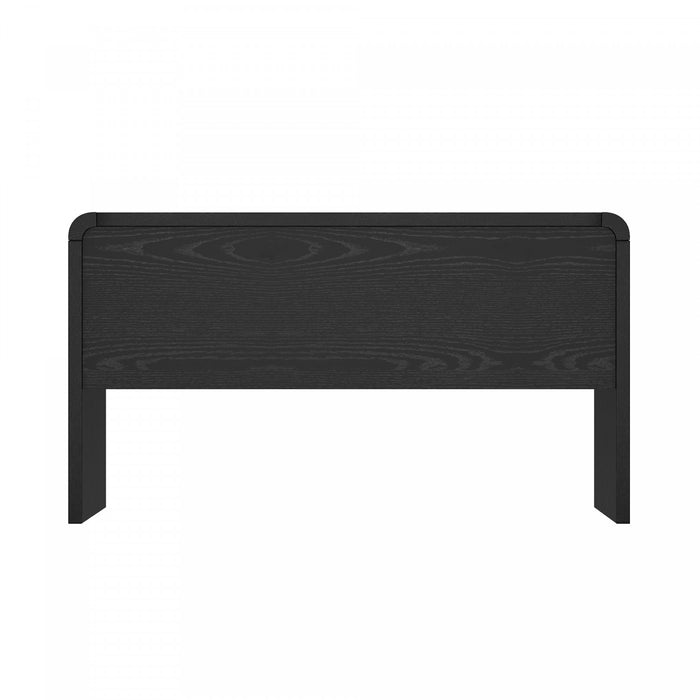 Bureau moderne Grace 54\" en noir et or (2 tiroirs)