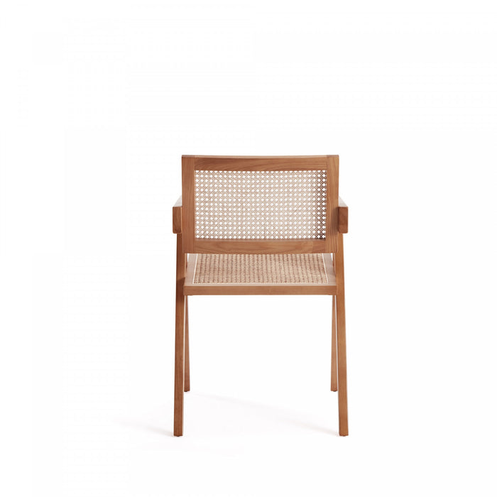 Fauteuil en bois au style industriel chic Hamlet en coloris naturel - Lot de 2