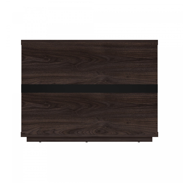 Table de nuit moderne Evelyn 32\" en brun (3 tiroirs)