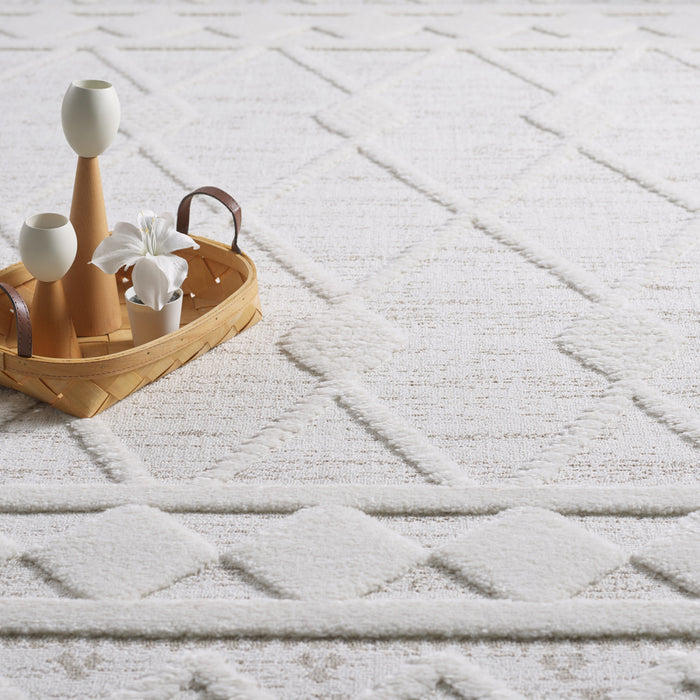 Carpette à poil long Quinto Rhombus - 2 pi 7 po x 8 pi