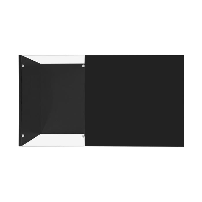 Maxwell Table Basse Haute Brillance de 39,4\" avec Verre et Effet LED, Noir
