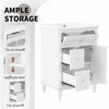 Vivo 24 Inch Single Sink Bathroom Vanity with Flip Drawer and Solid Wood Legs, White | Vivo Meuble-Lavabo Simple 24 po avec Tiroir Bascule et Pieds en Bois Massif, Blanc