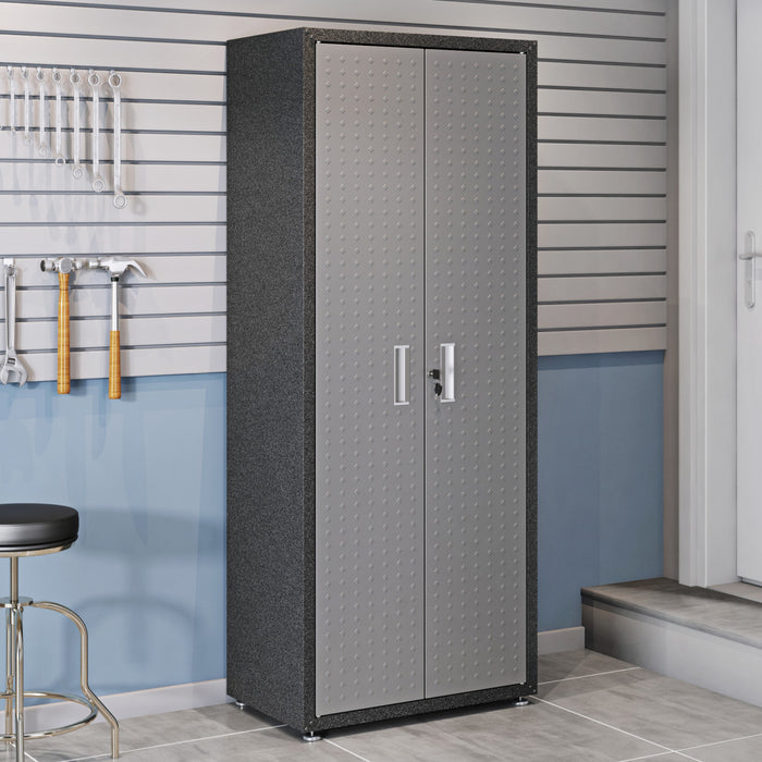Ensemble de garage moderne Fortress 6 pieces en gris fonce