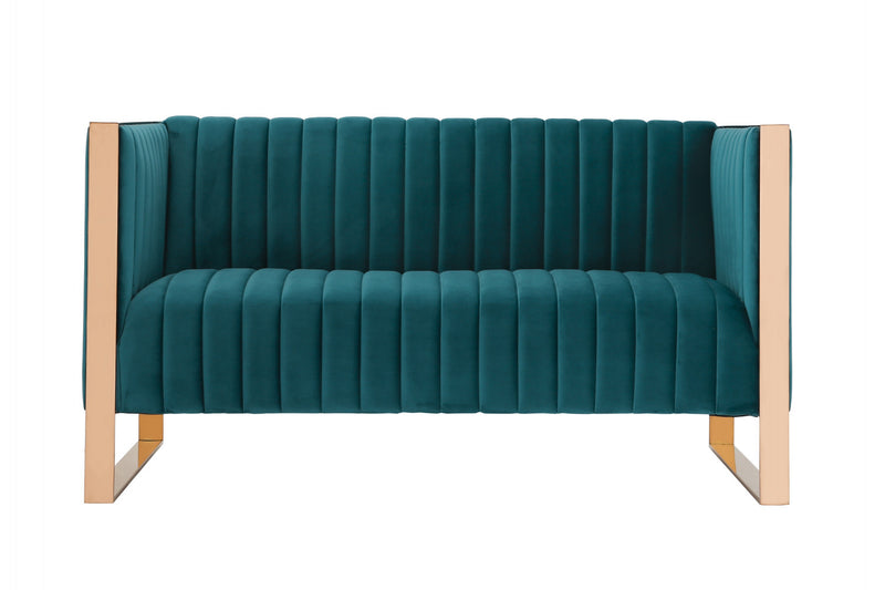 Ensemble de canape 3 pieces Trillium style milieu du siecle en bleu sarcelle