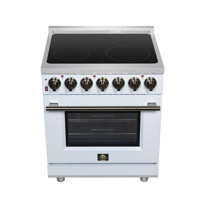 Cuisiniere electrique Massimo de 30 po, 5 foyers radiants, 4,32 pi³, blanc - FFSEL6020-30WHT