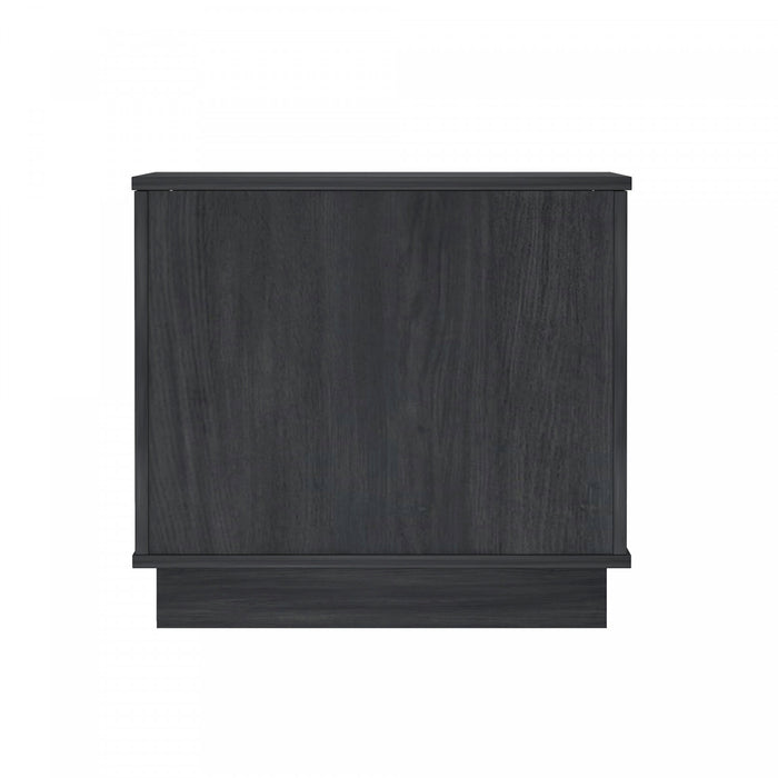 Table de nuit Horizon Modern 56 cm en gris charbon (2 tiroirs) - Lot de 2