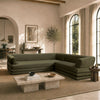 Royal Contemporary Modern 2-Piece Sectional in Green | Canape d’angle moderne contemporain royal 2 pieces vert