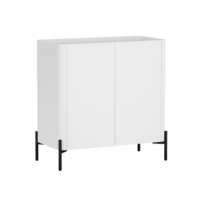 Buffet et meuble d’appoint Abbey Modern 2 pieces en blanc