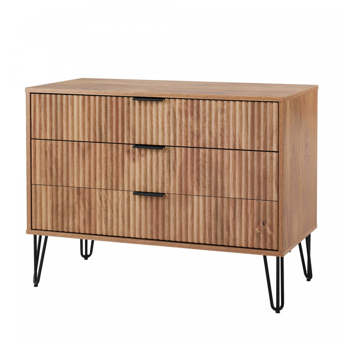 Ensemble moderne de commode 2 pieces Dumbo en brun dore