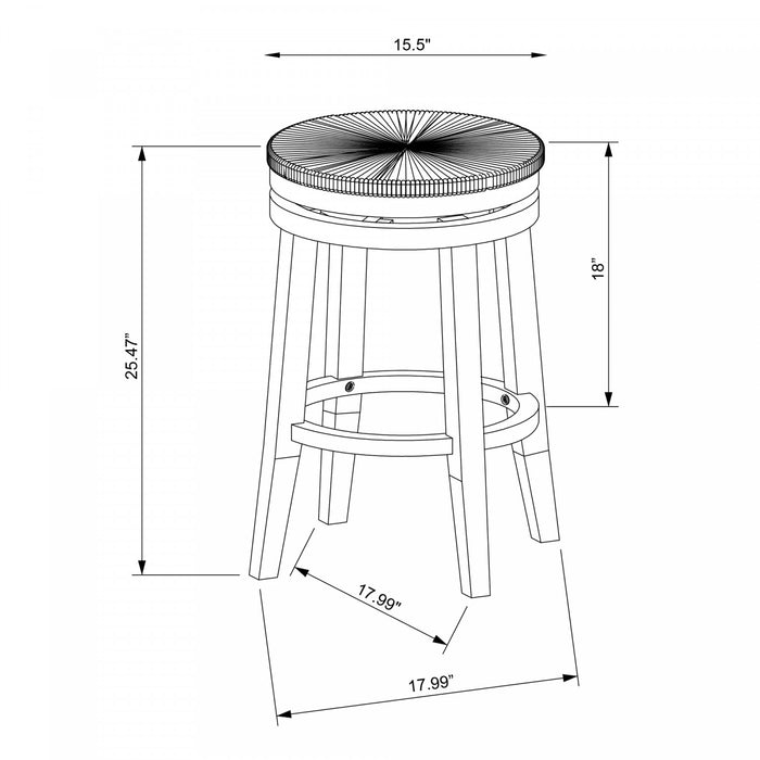 Tabouret Morgan de hauteur comptoir - bleu marine
