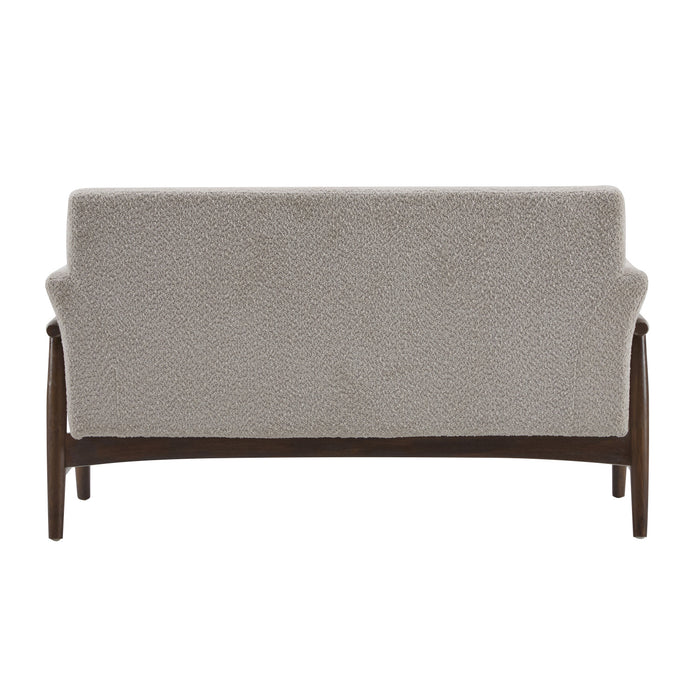 Harper Canape deux places compact moderne en tissu, amande