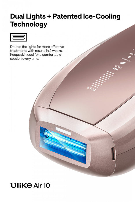 Ulike Air 10 Epilateur IPL Laser – Double Lumiere, Mode SHR et Refroidissement Sapphire 2.0 – Rose