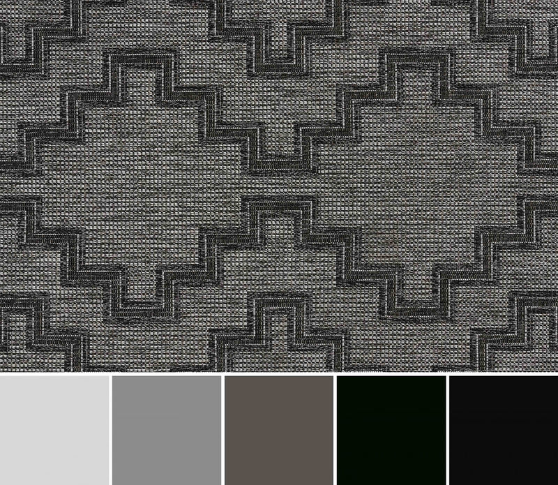 Tapis Transitionnel Esina 5'3\" x 7'0\" en Gris