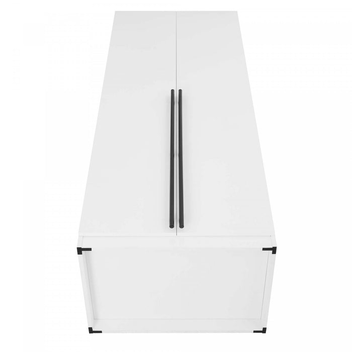 Armoire moderne Lee 32\" en blanc - Ensemble de 2