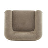 Tuxor Modern Upholstered Boucle Arm Chair with Tuxedo Design, Light Brown, Walnut | Tuxor Fauteuil Moderne en Bouclette a Design Tuxedo, Brun Clair, Noyer