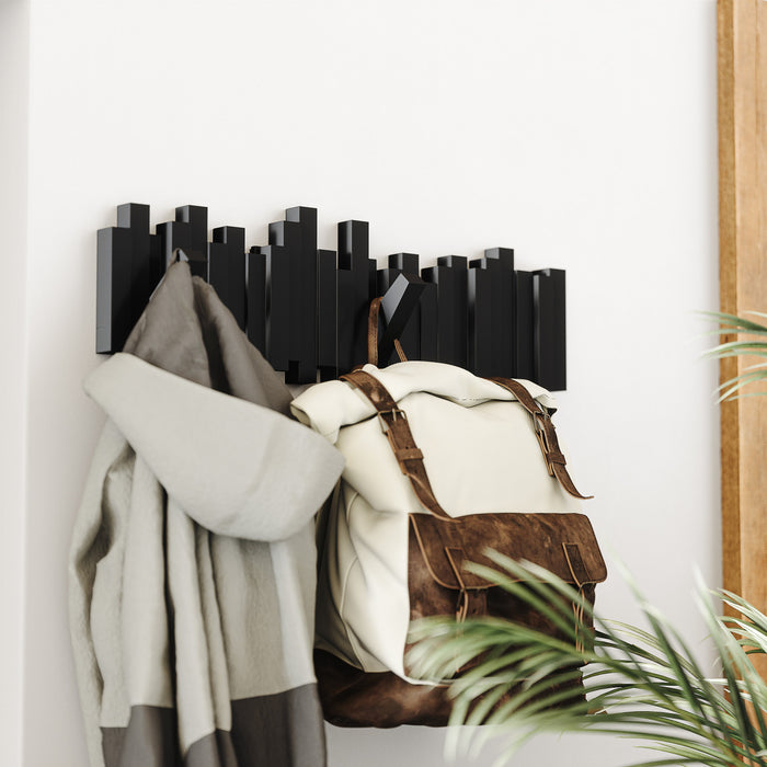 Portemanteau mural moderne Sticks de Umbra - noir