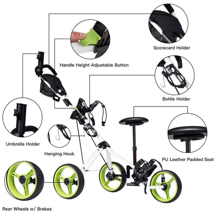 Chariot De Golf 3 Roues
