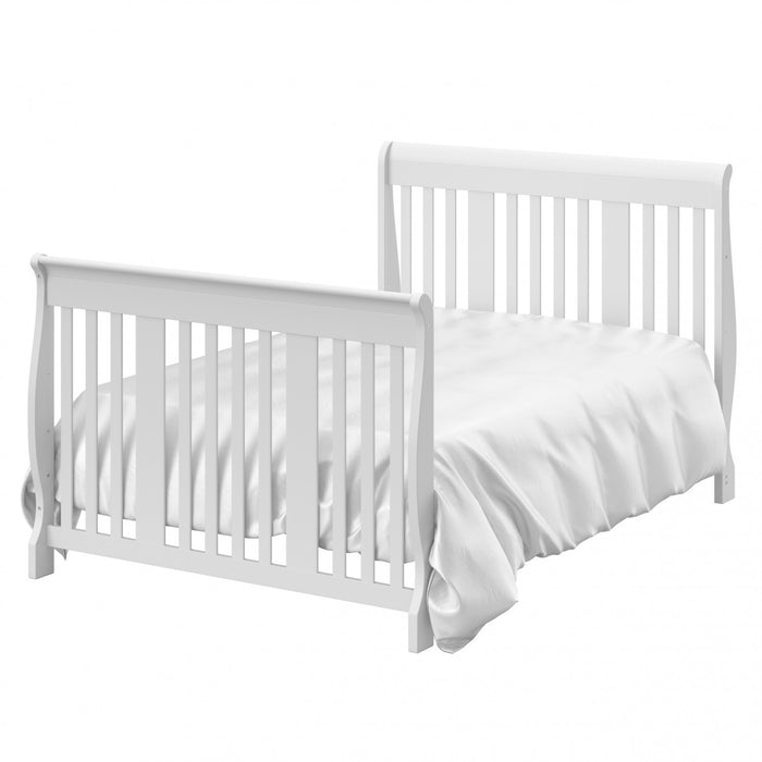 Storkcraft Portofino Lit de bebe convertible 4-en-1 avec table a langer - Blanc