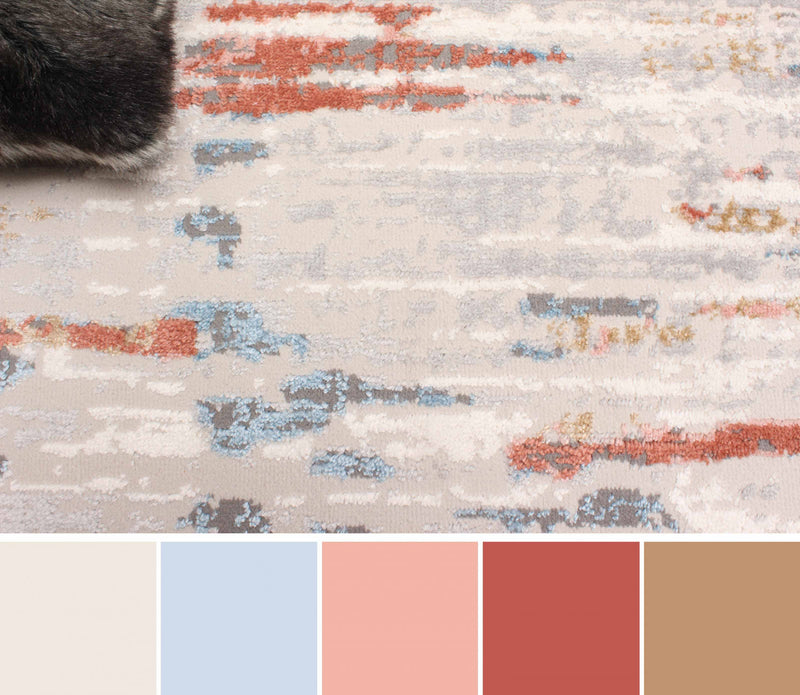 Tapis Contemporain/Moderne Juniper 8'0\" x 10'0\" en Ivoire