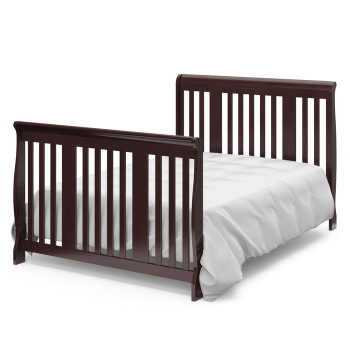 Storkcraft Portofino Lit de bebe convertible 4-en-1 avec table a langer - Espresso