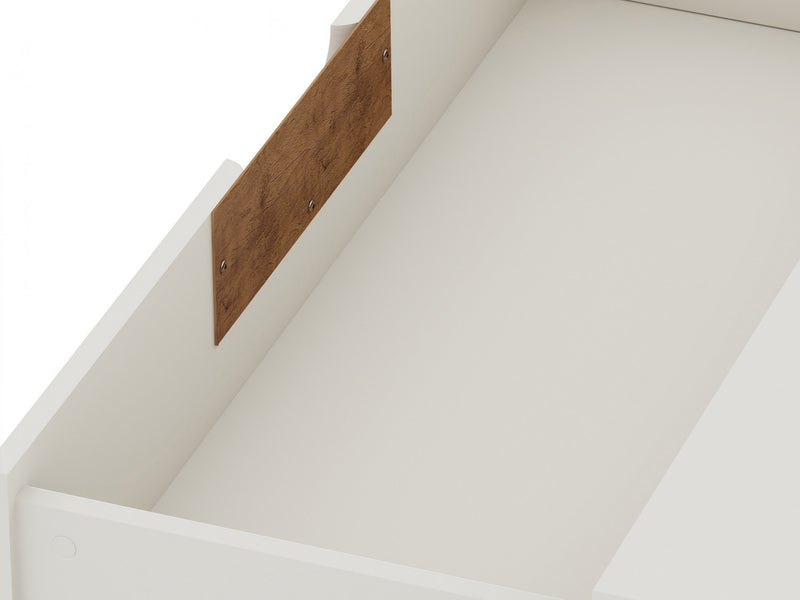 Commode Rockefeller Mid-Century Modern 89 cm en blanc casse (3 tiroirs) - Lot de 2