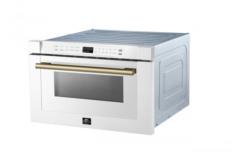 Tiroir-four a micro-ondes Espresso Capoliveri 24 po en blanc, 1,2 pi³ - FMWDR3000-24WHT