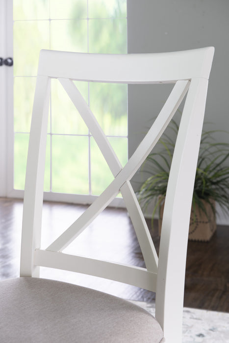 Chaise de salle à manger Jane en tissu gris - ensemble de 2