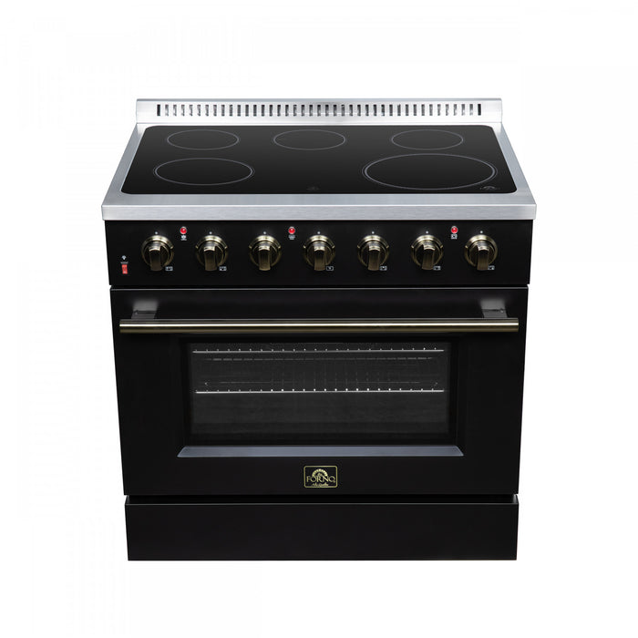Cuisiniere electrique Galiano de 36 po, 5 foyers radiants, 5,36 pi³, noir – FFSEL6083-36BLK