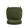 Coco Modern Boucle Lounge Chair with Solid Wood Frame, Green | Coco Fauteuil de Salon Moderne en Bouclette avec Cadre en Bois Massif, Vert