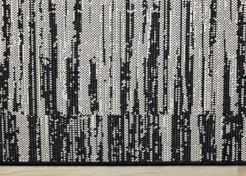 Tapis d'exterieur Jackson noir et gris vieilli, 7'10\" x 10'6\"