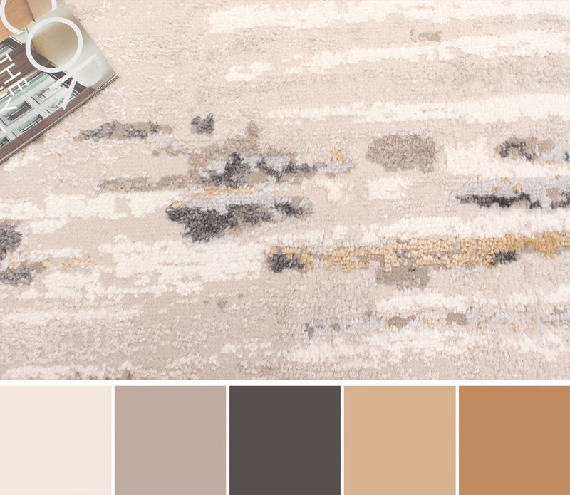 Tapis Contemporain/Moderne Juniper 5'0\" x 8'0\" en Taupe