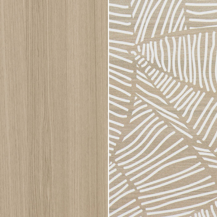 Commode Munich à 6 tiroirs - orme naturel et blanche