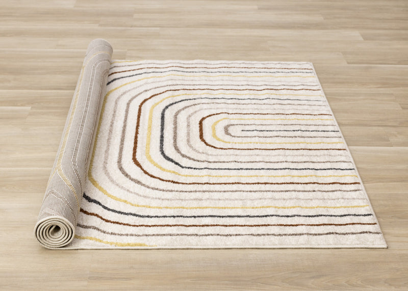 Carpette Marley multicolore à 2 arcs-en-ciel - 7 pi 10 po x 10 pi 6 po