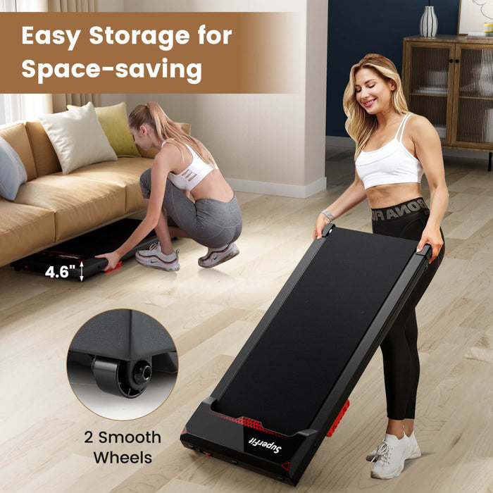 Superfit Walking Pad 2.5hp Sous Tapis Roulant De Bureau Avec Telecommande App-active Pour La Maison
