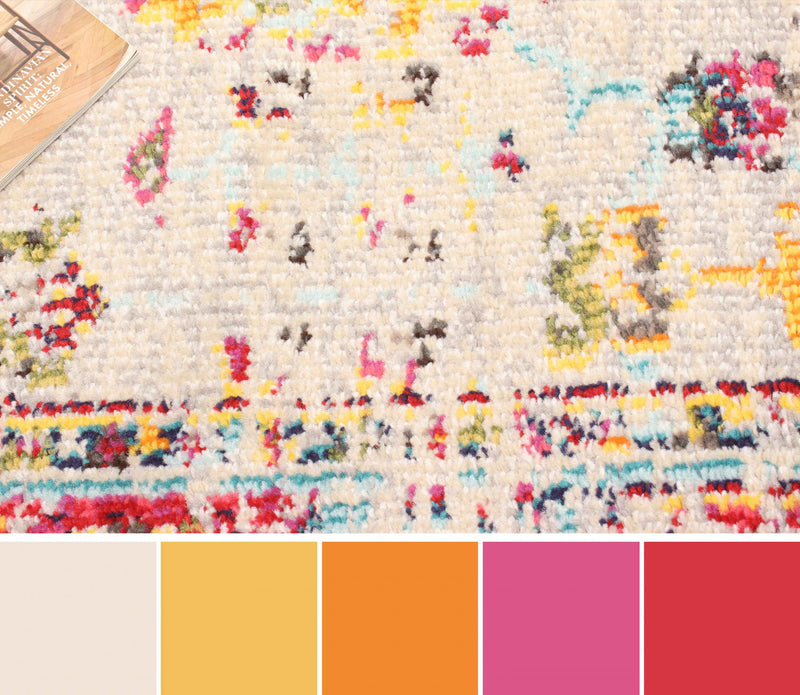 Tapis Traditionnel Jasmine 5'0\" x 8'0\" en Ivoire