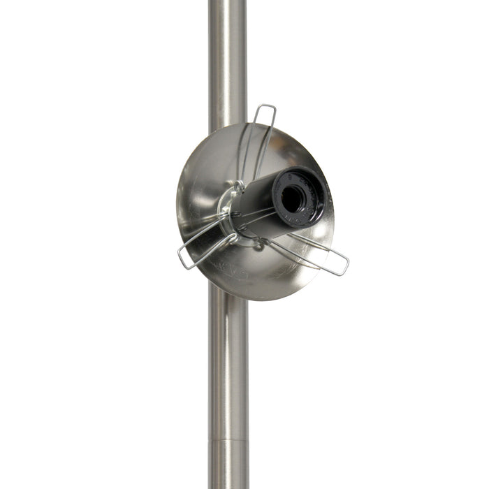 Liam Lampadaire moderne a 2 lumieres, Nickel brosse, 66 po H