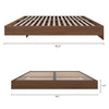 Platform Bed Frame, King|Walnut King Bed | Lit plateforme King, Noyer