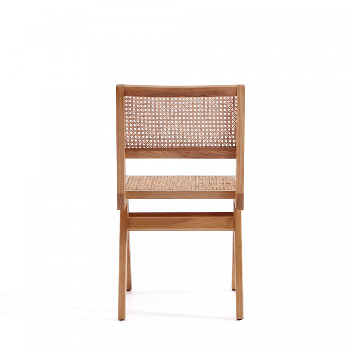 Chaise de salle a manger en bois style industriel chic Hamlet en naturel - Lot de 4