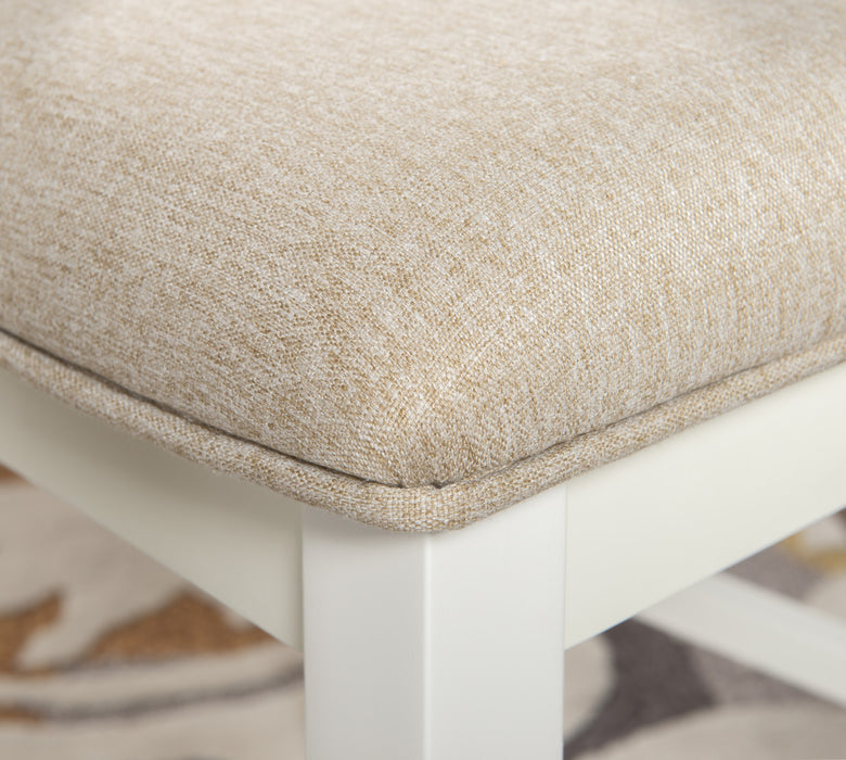 Chaise de salle à manger Jane en tissu brun - ensemble de 2
