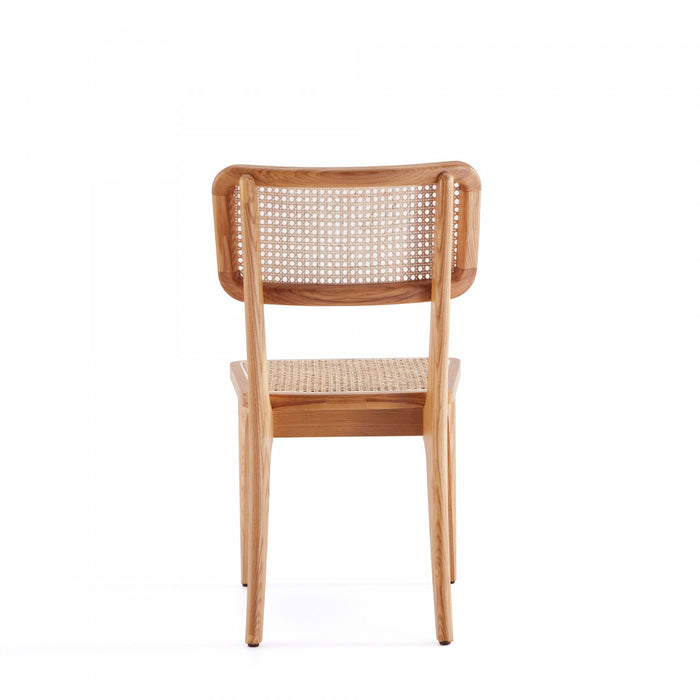 Chaise de salle a manger en bois style industriel Giverny, finition naturelle - Lot de 4